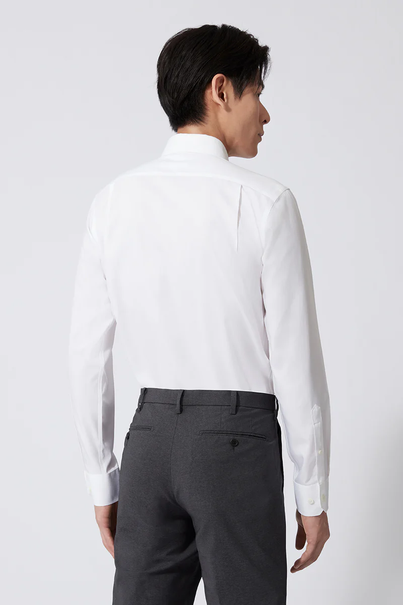 Wrinkle-Free Poplin Dress Shirt | White WH001Z - Image 4